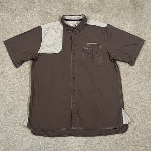 GameGuard Mens Brown Short Sleeve Outdoors Shooting Shirt Size 2X - Picture 1 of 4
